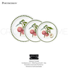 Portmeirion - Pomona Pêche - Service De Table 3 Pièces - Plat + Fond + Fruit