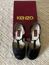 escarpins chaussures femme cuir noir Kenzo taille 37.5