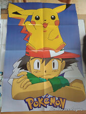 Poster géant Affiche Pokemon Sacha Pikachu Dragon Ball Z manga vintage Dorothé