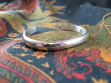 ancien bracelet torque d enfant en metal argenté shouski