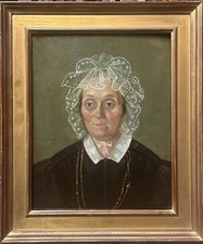 Original Antique Oil painting, Female 1860’s Portrait Expressive, Framed