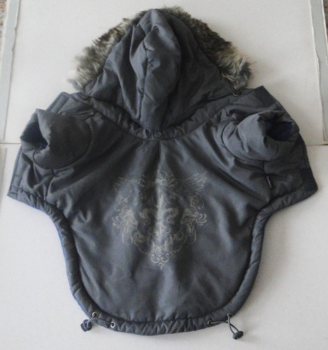 Manteau gris petit chien - manteau, avec