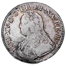 Louis XV - Écu aux branches d'olivier - 1733 Béarn Pau Treasure Saint Thibaut