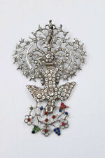 Pendentif Saint Esprit normand Argent et pierre du Rhin Paris 1809 1819 19ème
