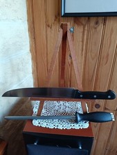 Affûteur de couteaux (fusil) Sabatier et couteau de cuisine lot de 2 pièces