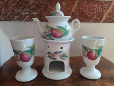 Tisanière veilleuse vintage  porcelaine de Paris décor Abondance - 80's - TBE