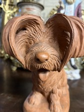 Charmant CHIOT YORKSHIRE EN TERRE CUITE