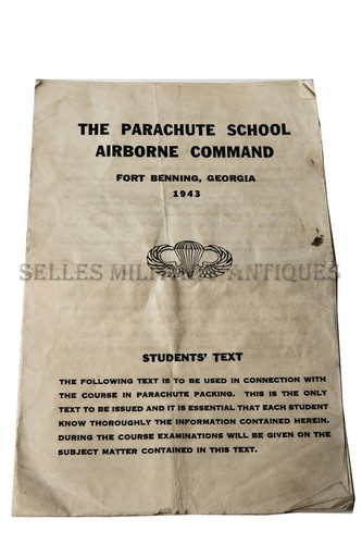 Livret ww2 the parachute - us, "the