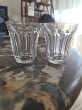 2 antique crystal glasses from