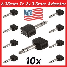 10 Pack 6.35mm Plug to Two