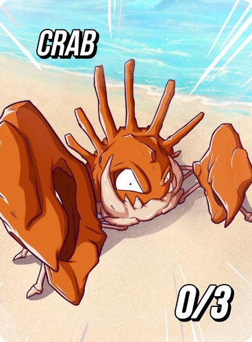 Crab token mtg magic - crab, 0/3