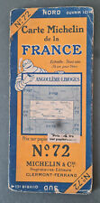 Carte routière ancienne Michelin N 72 ANGOULEME-LIMOGES 1926