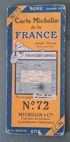 Carte routière ancienne