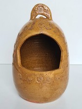 Main à sel poterie vernissée du Val de Saône céramique boîte à sel signée