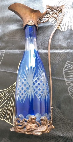 Carafe cristal monture bronze - carafe,