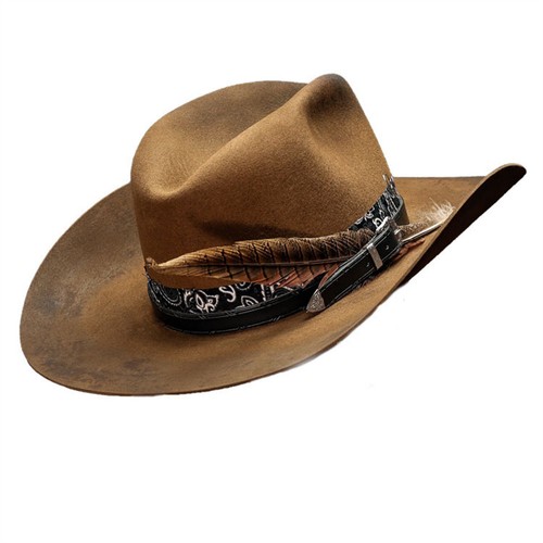 Chapeau cowboy rétro laine - chapeau,