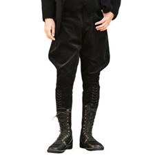 Pantalons Évasés Pour Hommes Équitation Saut Breeches Bas À Lacets Noirs