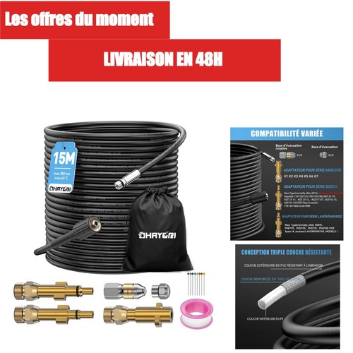 Tuyau déboucheur 15m kärcher - tuyau,