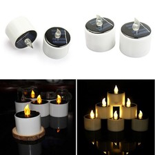 6PCS 1.2V Solaire Bougie Solaire LED D'énergie Bougie Sans Flamme Blanc Chaud