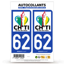 2 Autocollants plaque