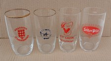 4 VERRE BIERE ANCIEN BRASSERIE ESCAUTPONT CORBEAU HERGNIES SEILER PILS LECELLES