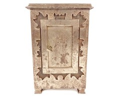 Petit coffre-fort travail maîtrise acier riveté fin XIXème siècle