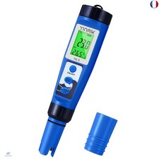 Testeur pH et Sel Piscine, Le Testeur Salinité PPT et pH Metre pour Piscine au 