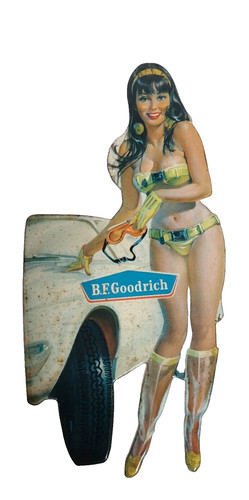 Plaque publicitaire pin up - publicitaire,
