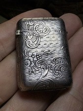 Boîte À Allumettes Pyrogène Laiton Argenté 