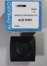 Schneider ALVAIS ALOMBARD VARIATEUR Poussoir + Rotatif 400W ANTHRACITE  ALB83091