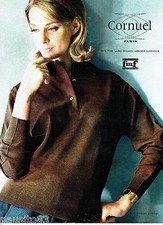 PUBLICITE ADVERTISING 106  1962  Cornuel tricots pure laine peignée Mérinos