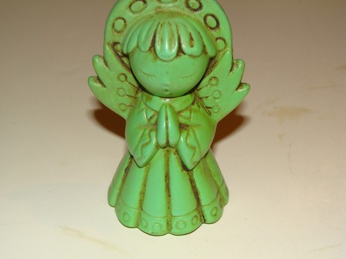 Angel figurine green statue - angel,
