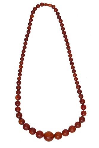 Ancien long collier - collier, perles
