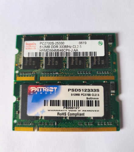 Lot 512mb ddr dimm - 2x,