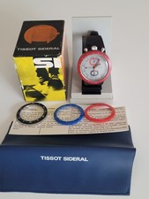 TISSOT  SIDERAL  Bullhead Chronographe  1970 + boite + pochette de 3 lunettes.
