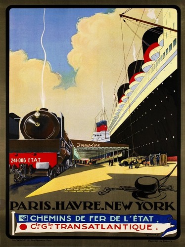 Bateau cie transatlantique - bateau,