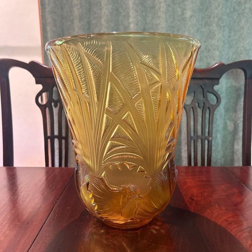 Vase verlys fleur - verre, ambre