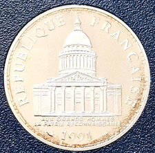 Rare 100 francs 1991 Panthéon Argent du coffret BE 6.232 exemplaires envoi LR2