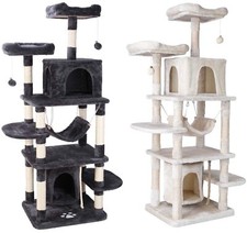 Arbre à Chat Griffoir Grattoir 170cm Arbre à Chat, Tour de Jeux pour Chats flane