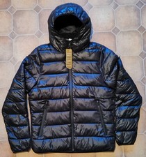 New Abercrombie & fitch mens primaloft shiny lightweight hooded puffer jacket  M