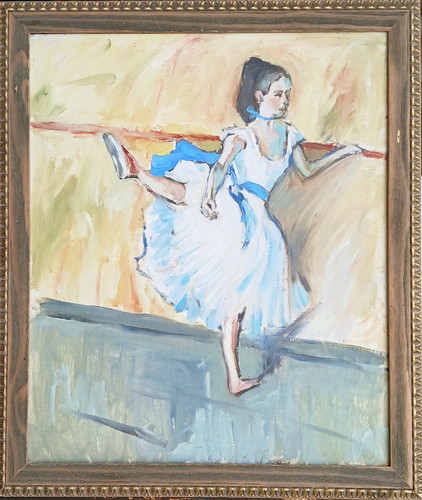 Huile sur toile danseuse - huile,