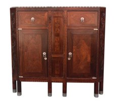 Bahut à porte Art déco 1925 palissandre dans l'esprit de  Dominique