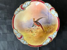 Assiette au faisans, décor peint, Style rocaille