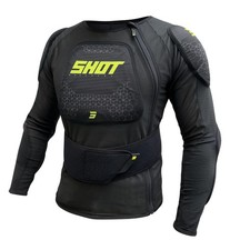 Gilet Veste Protectrice Shot Airlight Noir Jaune Fluo Moto Cross Enduro Offroad