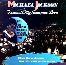 Michael Jackson - Farewell My Summer Love LP + Poster (VG+/VG) Hype sticker .