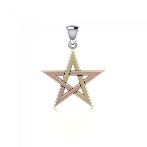 Pentacle trois tons 925 argent - 925,