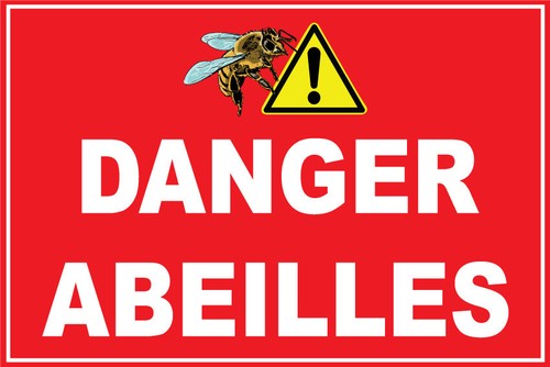 Panneau danger abeilles - ,