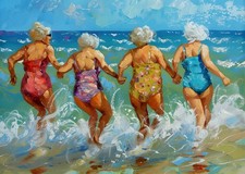 Tableau de plage coloré art