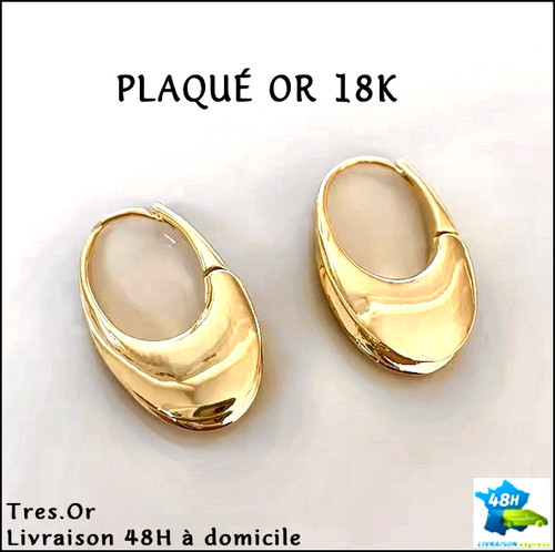 Plaqué anneaux ovales - 18,