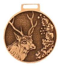 Sika Motif Cerf Déco Médaille Bronzefarben Distinction Récompense Neuf